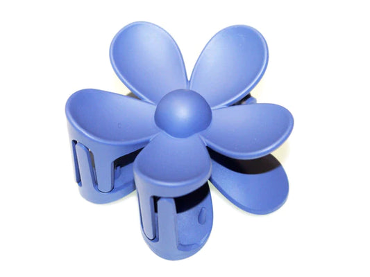 Flower Power Hair Claw - Matte Blue