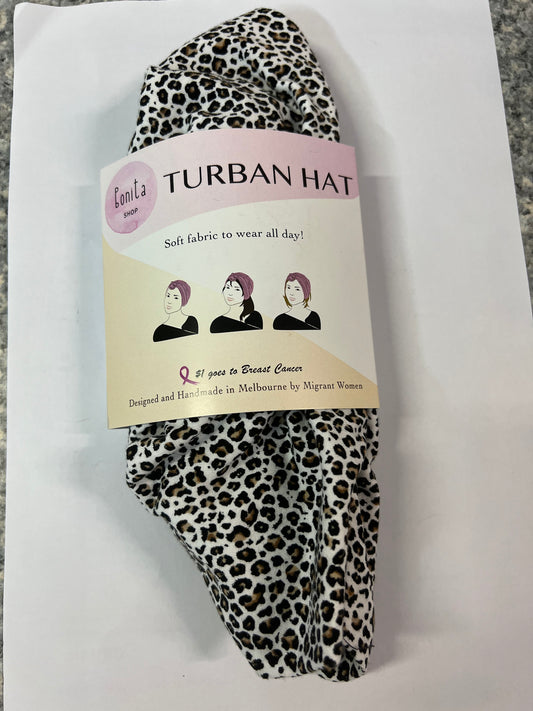 Leopard Print Turban Hat