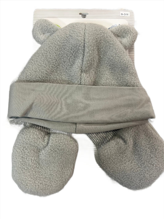 Bear Hat & Mittens - Grey