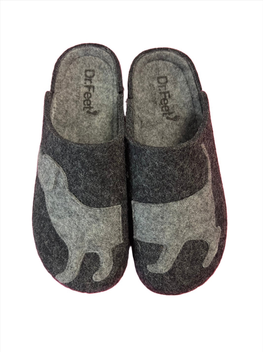 Dr Feet Slippers - Grey Pup