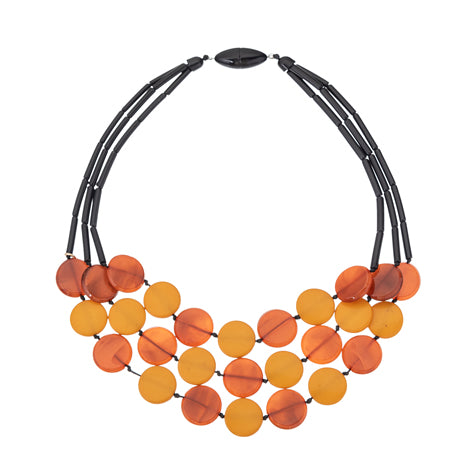 Multi Strand Necklace - Orange