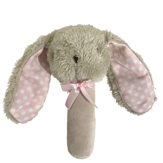 Fluffy Bunny Rattle - Pink