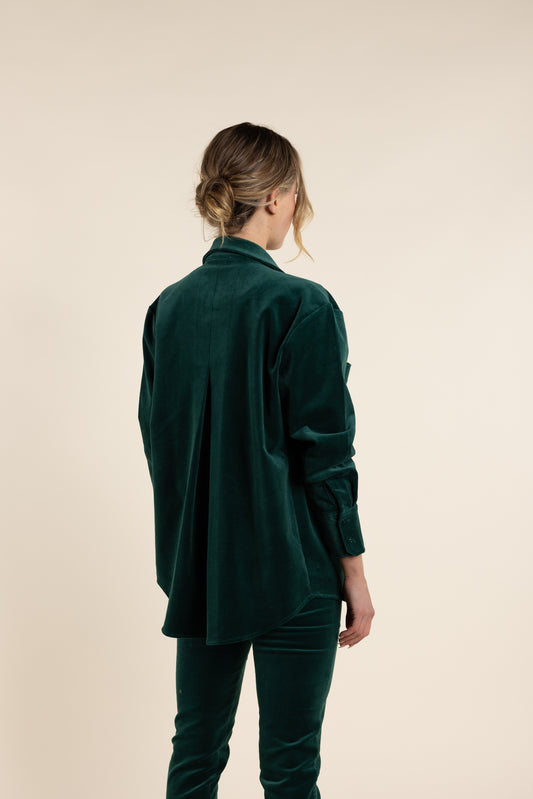 Baby Cord Shirt Jacket - Forest