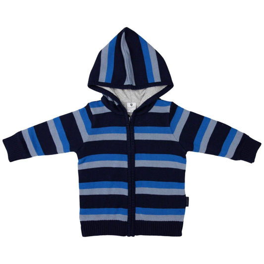 Knit Lined Jacket - Blue Stripe