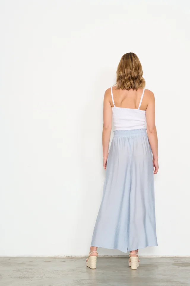 Relaxed Wide Leg Pant - Ice Blue