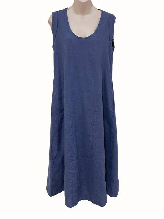 Linen Dress - Blue