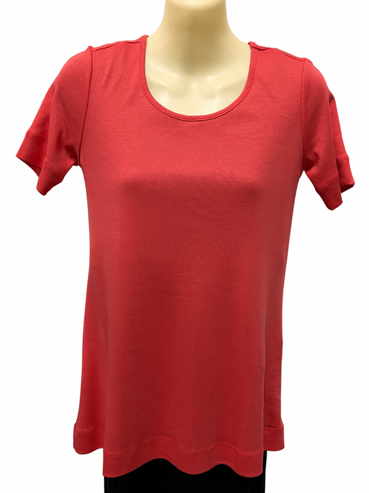Cotton Basic Tshirt - Sorbet Red