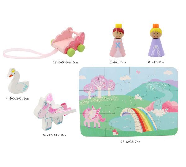 Unicorn Playset with Puzzle in Tin