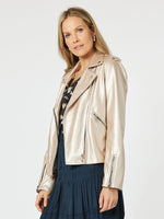 Kaitlyn Biker Jacket - Oyster