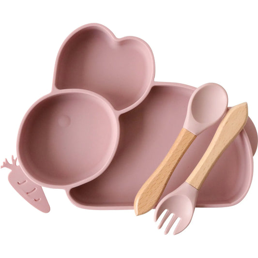 Silicone Bowl Set Bunny - Pink