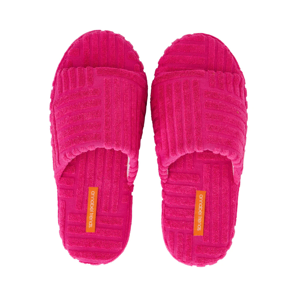 Terry Slide Slippers - Pink