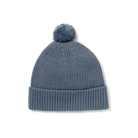 Navy Cable Knit Beanie