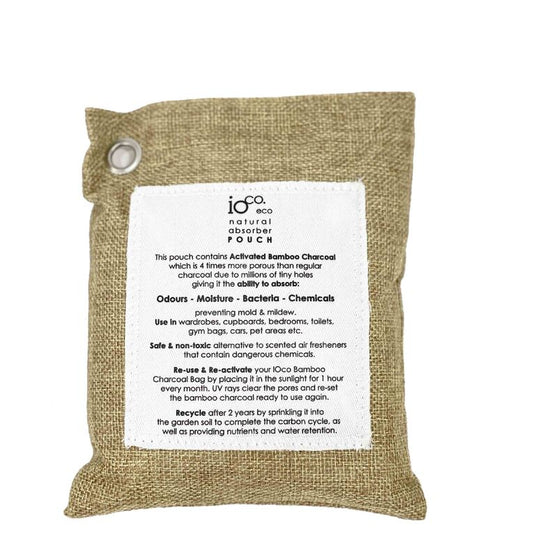 IOco Bamboo Charcoal POUCH Natural Absorbers - Natural