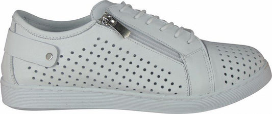 Cabello EG17 Leather Sneaker - White