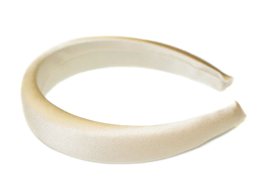 Satin Padded Alice Band - Champagne