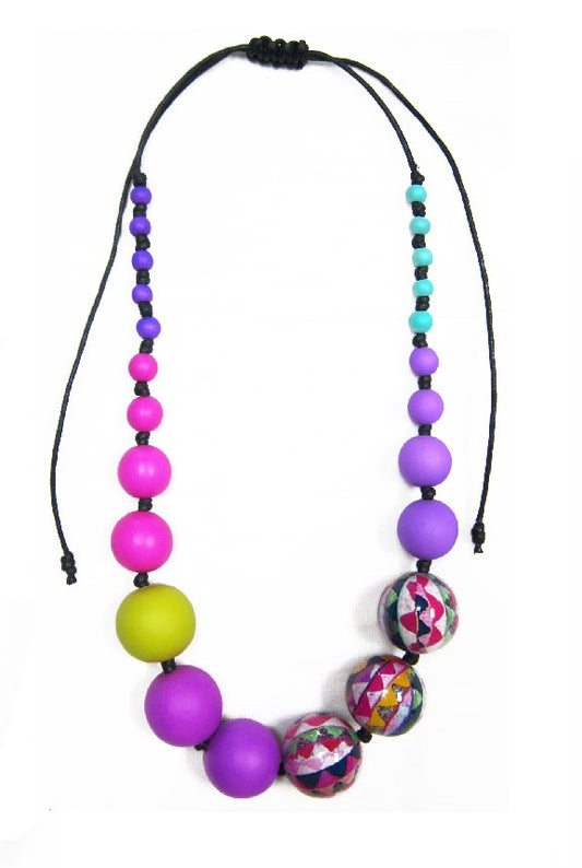 Harlequin Necklace - Purple