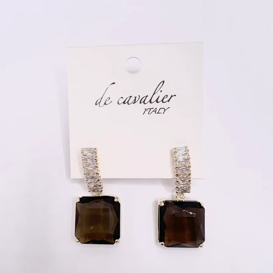Amber & Diamonte Earrings