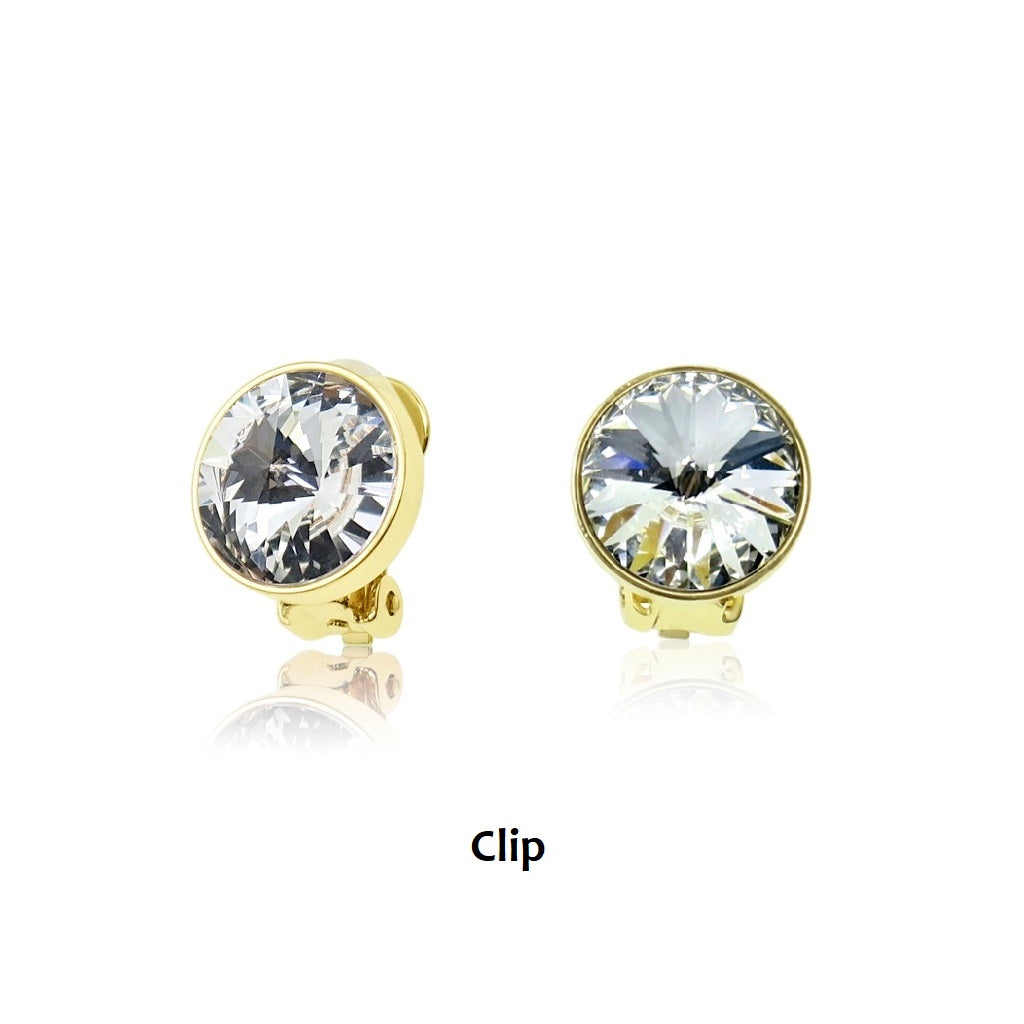 Swarovski Crystal Clip On Earrings