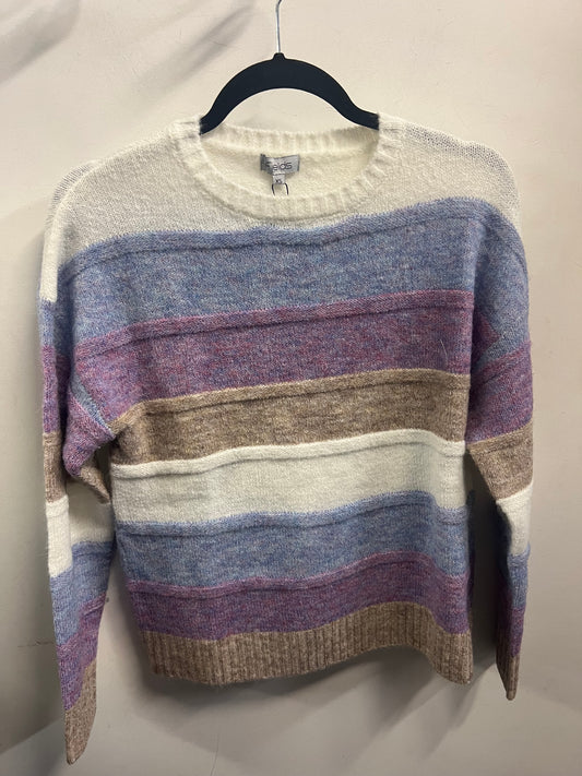 Stripe Boxy Pullover - Violet Combo