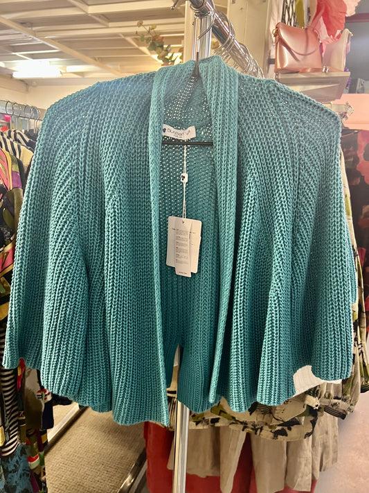 Cotton Knit Shrug - Peacock