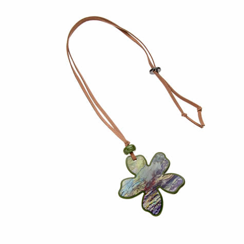 Flower Necklace - Green