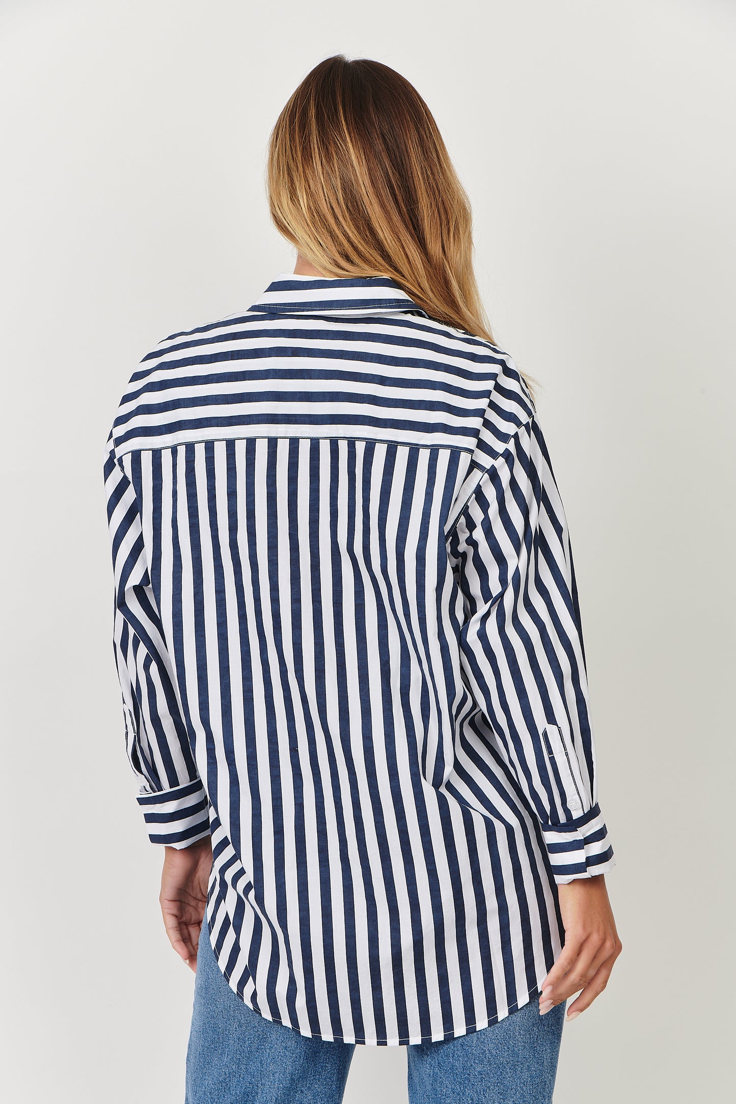 Stripe Cotton Shirt - Ink