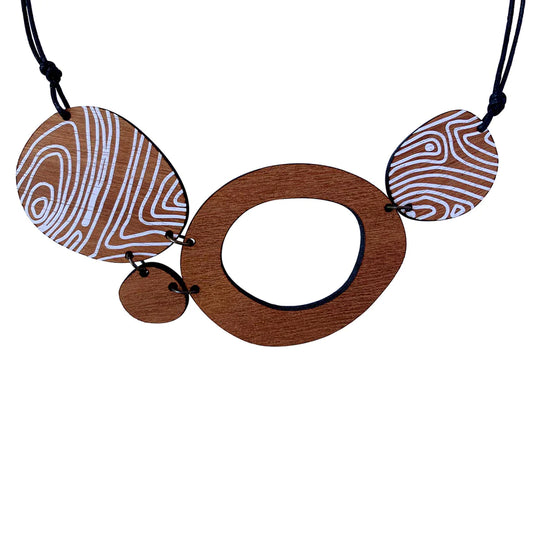 Topograhic Map Necklace