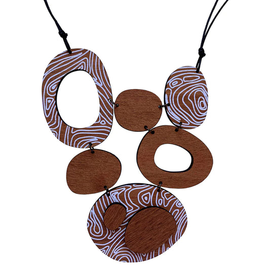 Topographic Map Necklace - 8 Piece