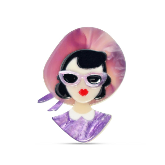 Lady in Mauve Brooch
