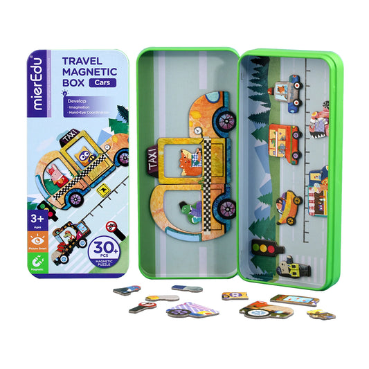Travel Magnetic Puzzle Box - Cars