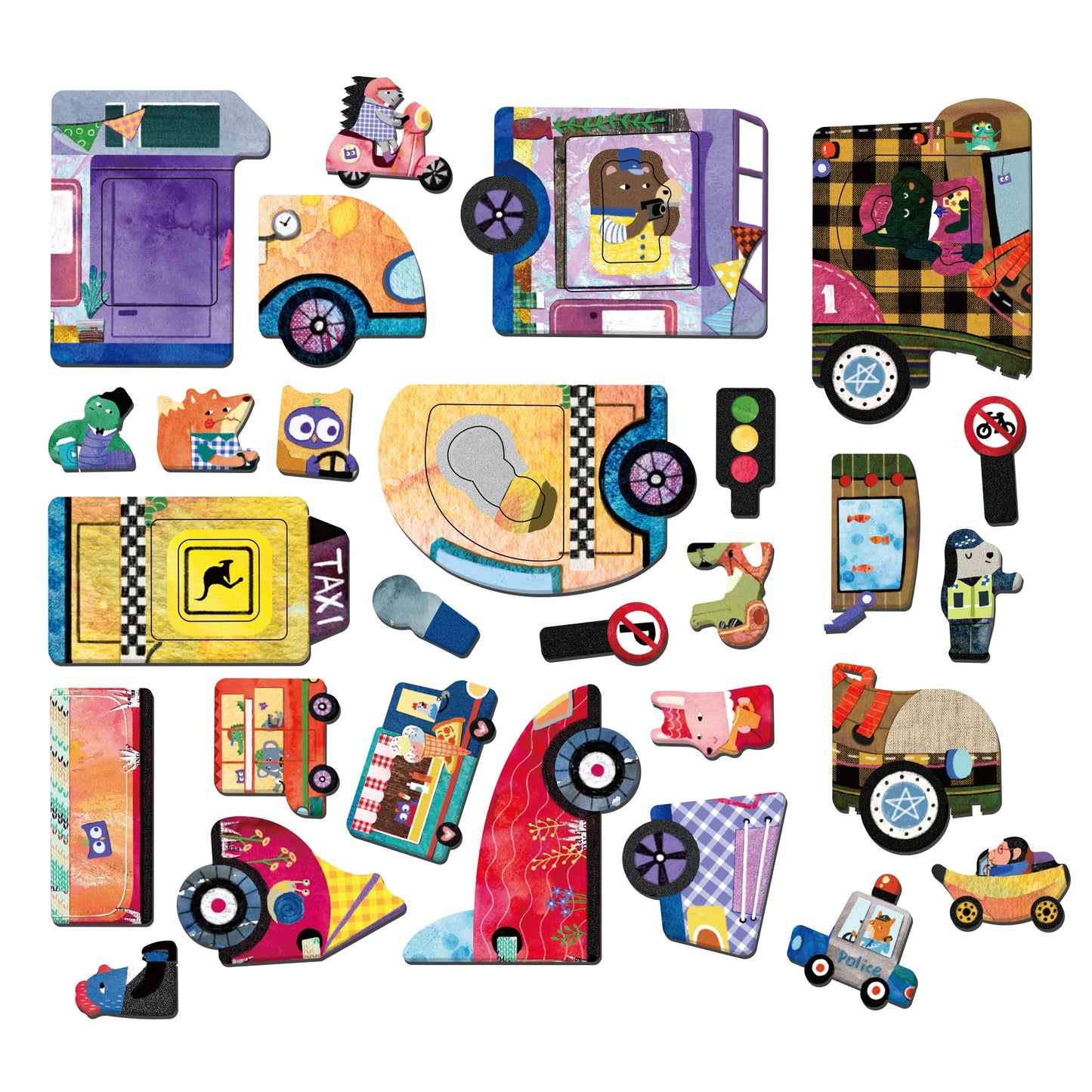 Travel Magnetic Puzzle Box - Cars