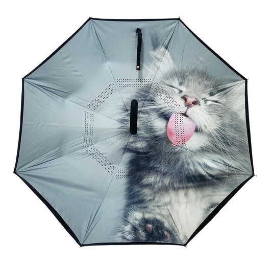 Reverse Umbrella - Sassy Cat