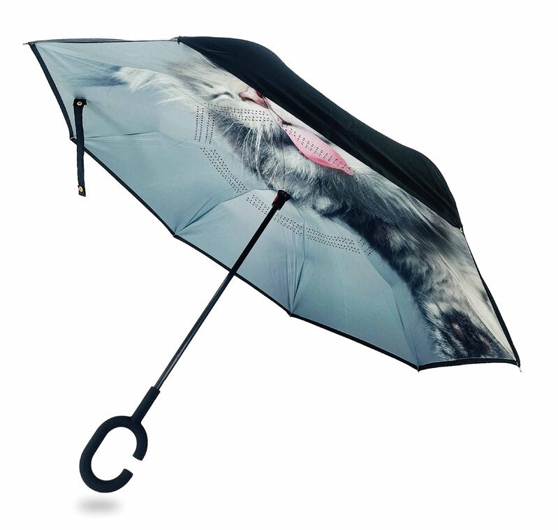 Reverse Umbrella - Sassy Cat