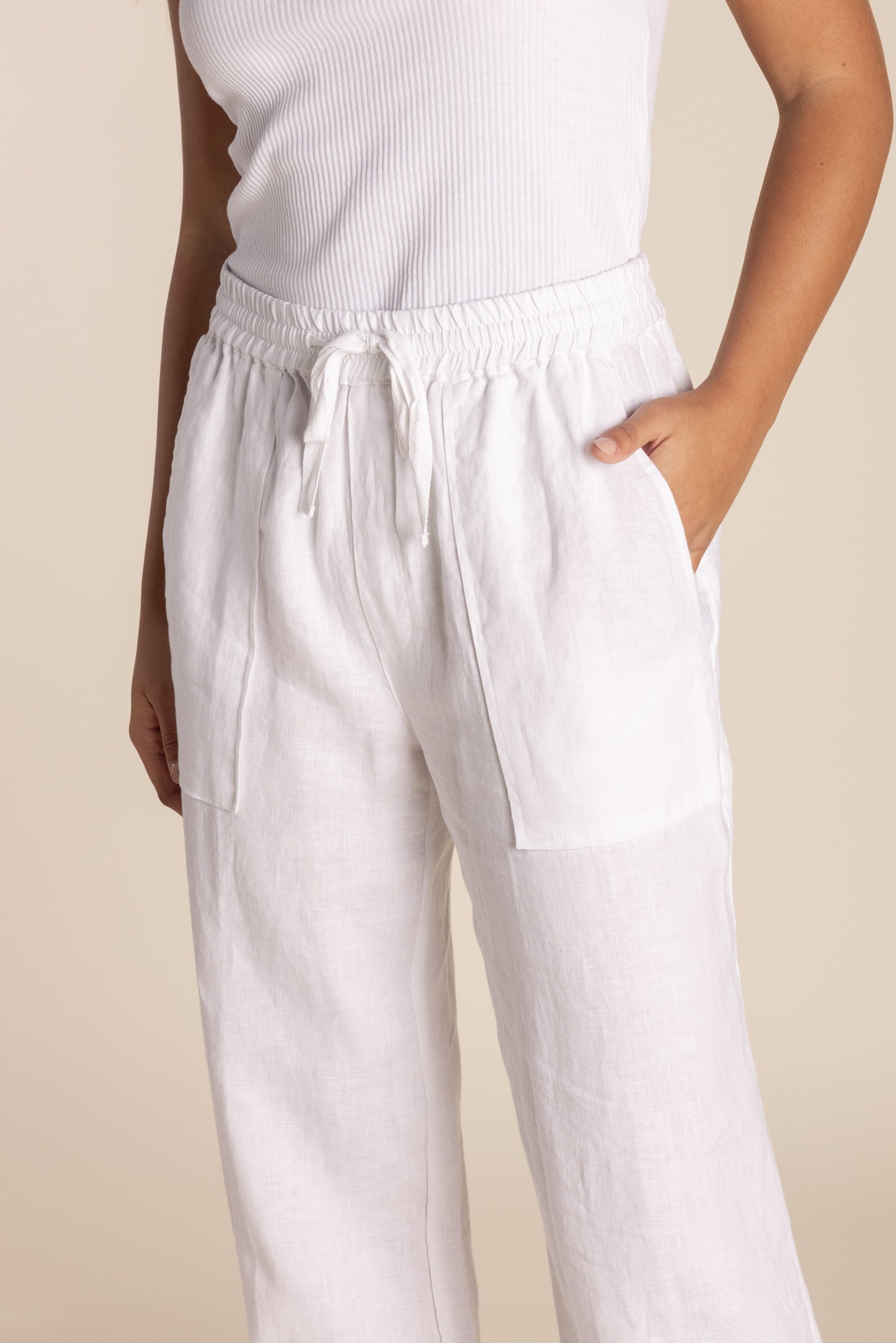 Linen Pant - White
