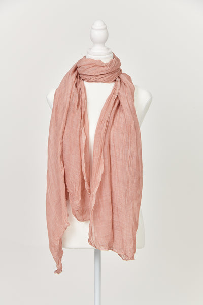 Crushed Crinkle Scarf - Rose