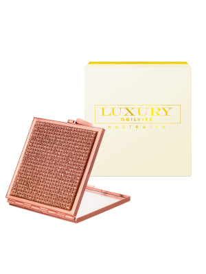Square Compact Mirror - Rose Gold