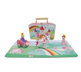 Unicorn Playset with Puzzle in Tin