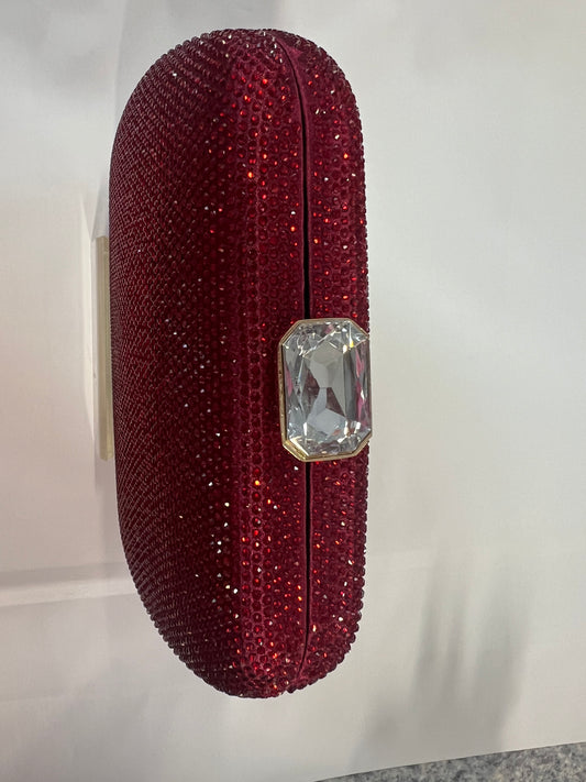 Red Diamonte Clutch