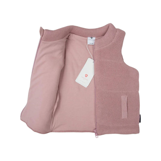 Knit Lined Vest - Dusty Pink