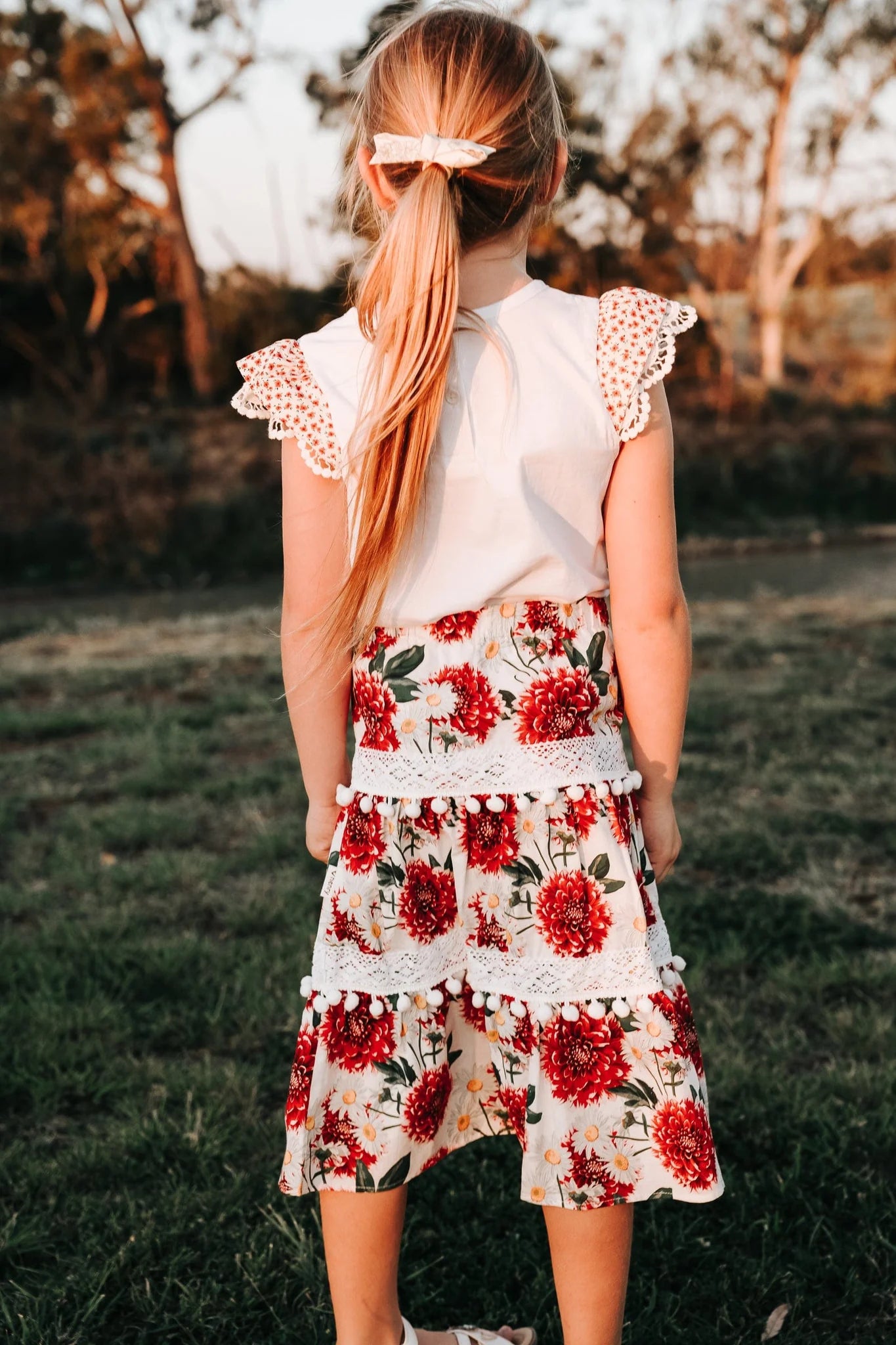 Girls Maggie Skirt - Amore Floral