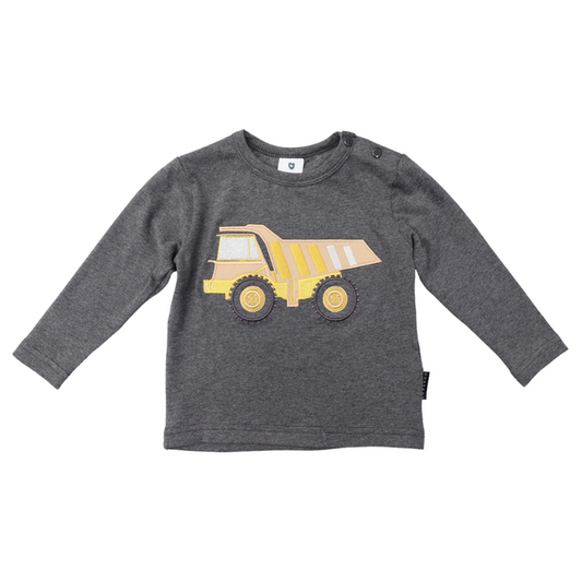 Tip Truck L/S Tee - Charcoal