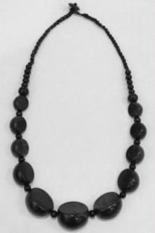 Rock Resin Necklace - Charcoal