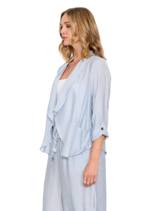 Waterfall Front Jacket - Ice Blue