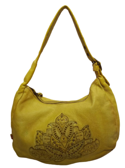 Lotus Hobo Bag - Yellow
