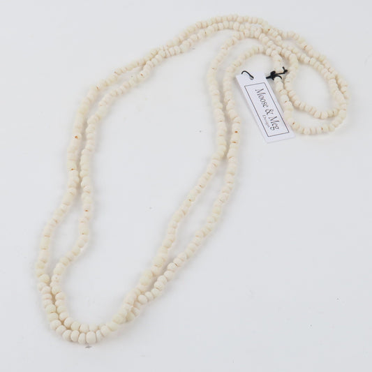 Necklace Glass Single - White