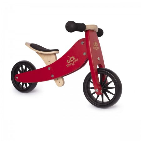 Kinderfeets 2 in1 Balance Bike/Trike Plus - Cherry Red