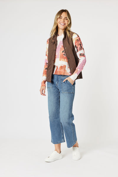 Brighton Puffer Vest - Chocolate