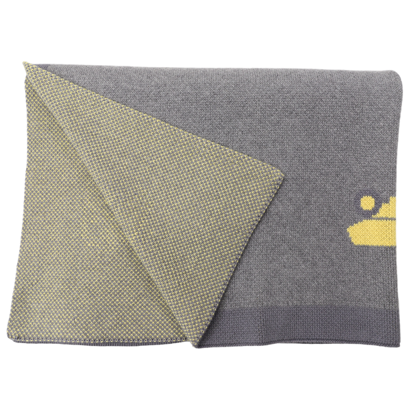 Tip Truck Knit Blanket - Charcoal