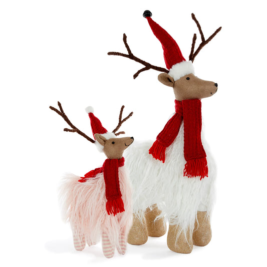Renee Reindeer with Scarf - Blush