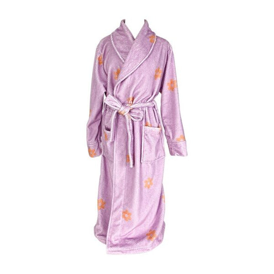Cosy Luxe Bath Robe - Lilac Daisy